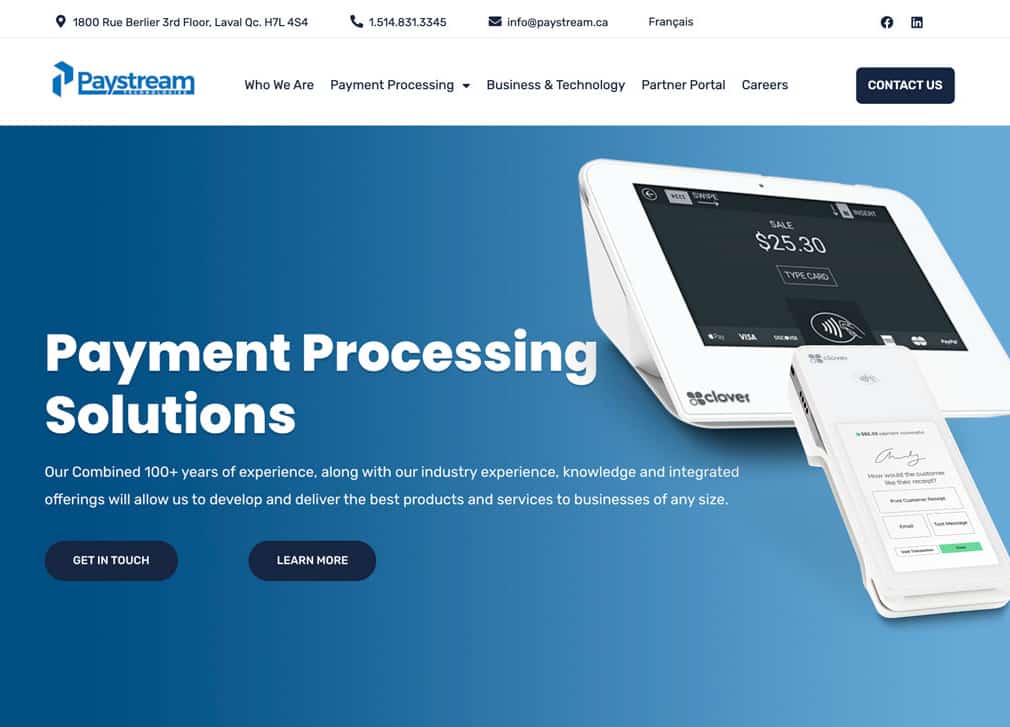A photo of Paystream's website