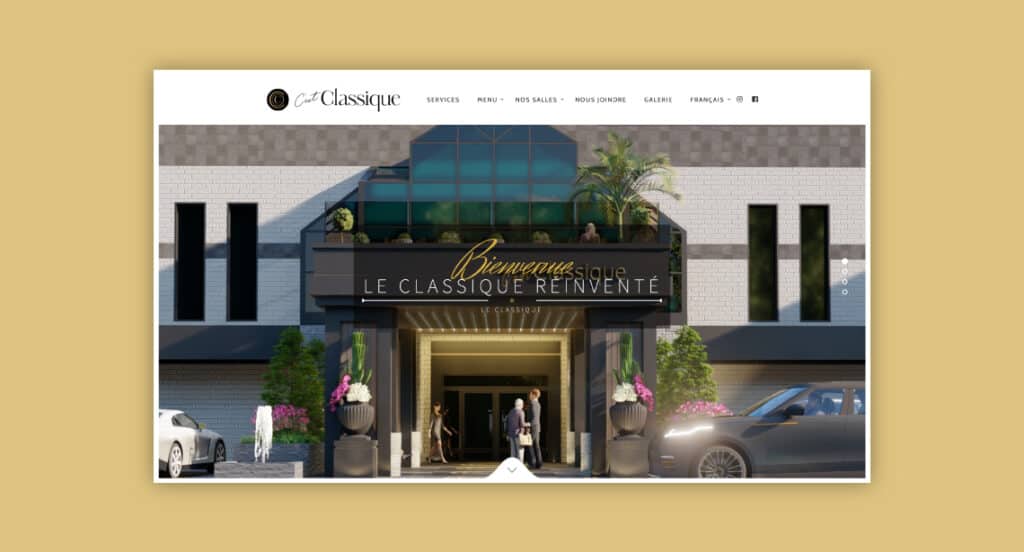 One of 2point0media's clients, Le Château Classique website.